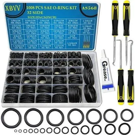 1008 Pcs Sae O Ring Kit,32 Sizes Usa Standard Nitrile 70A Rubber Seals Inch, 226