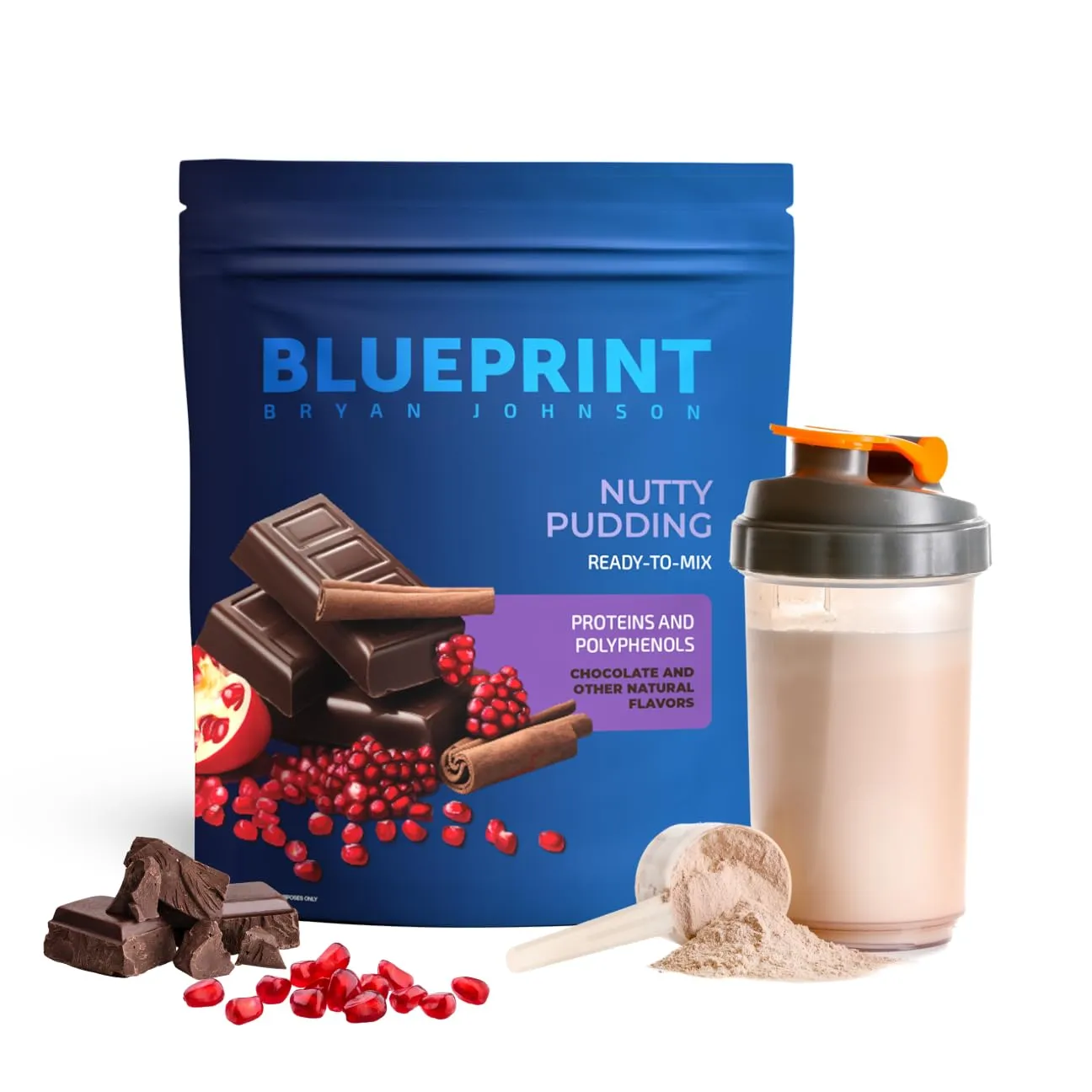 Blueprint Bryan Johnson Nutty Pudding Supplement Mix 4.1lbs EXP 09/03/2025