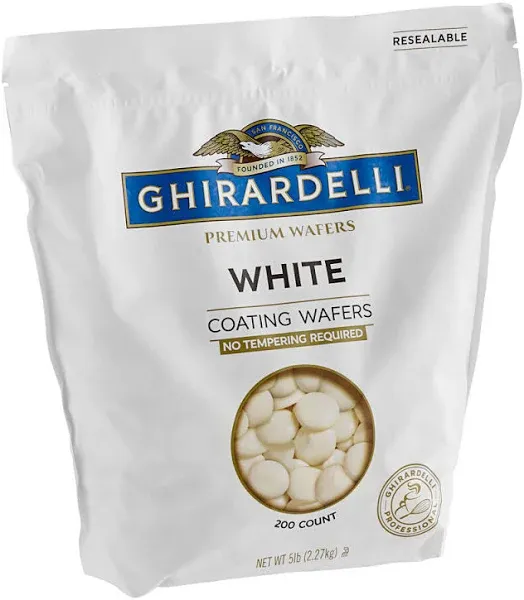 Ghirardelli White Coating Wafers 5 lb. Bag - 2/Case