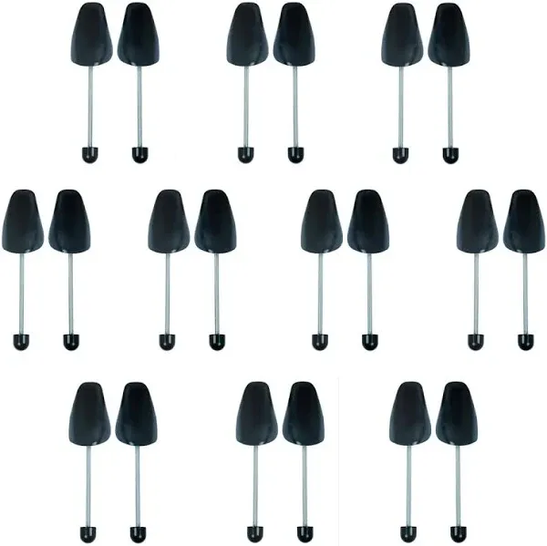 6 Pairs Plastic Shoe Trees for Men (Black)