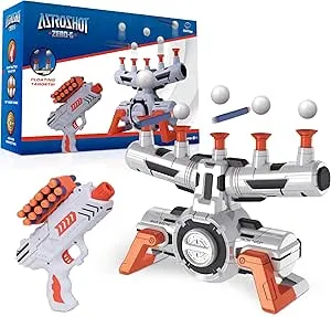 USA Toyz Astroshot Zero G Shooting Games - Nerf Compatible Toy Gun Electronic Hovering Ball Target Shooting Game with 1 Foam Blaster Toy Gun, 10 Floating Ball Targets, 12 Foam Darts, 1 Dart Holder