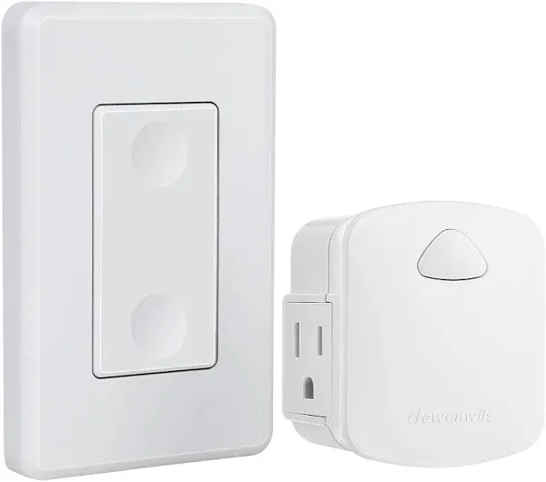 DEWENWILS Wireless Remote Control Outlet Switch, 100 ft Range Remote Power Wall Switch, No Wiring Needed