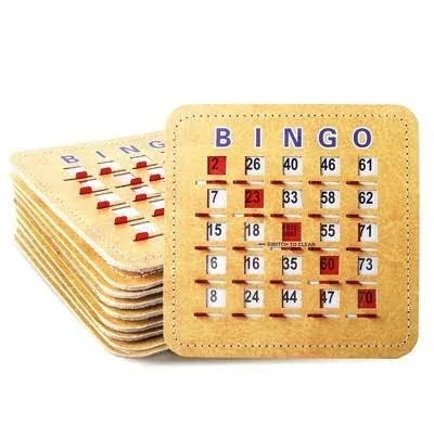 GSE 5Ply Stitched Shutter Bingo Cards, Finger-Tip Slide 10-Pack 