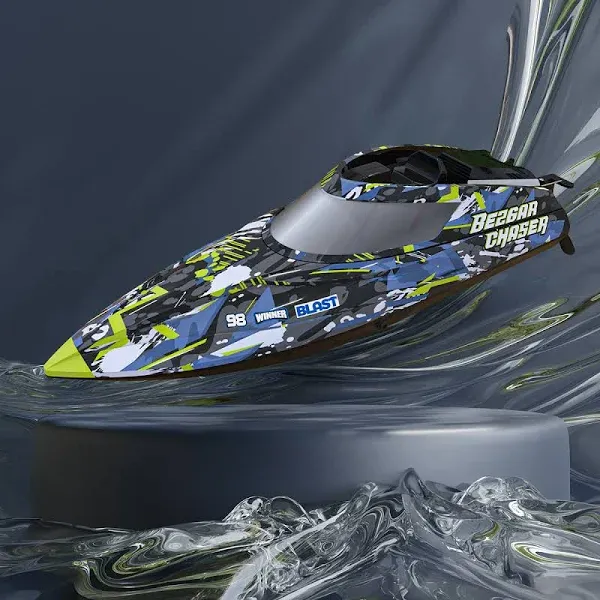 BEZGAR TX123 Remote Control Boats Fast Speed RC Boat 32+ KPH with A Portable Suitcase for Lakes & Pools & Salt Water