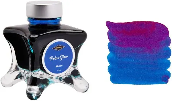 Diamine Blue Edition Sheen Fountain Pen Ink Polar Glow 50ml