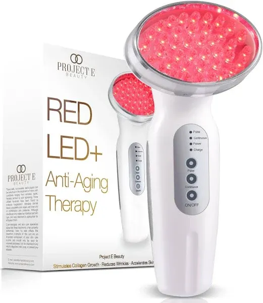 Project E Beauty RED LED + Anti Aging Wand Light Therapy Face Wrinkles…..Rea<wbr/>d De