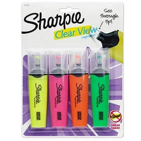 Sharpie Clear View Highlighter Yellow Pocket Size | Pack of 2