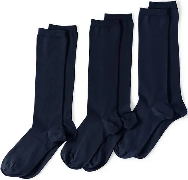 Lands' End Women's 3-Pack Seamless Toe Trouser Socks