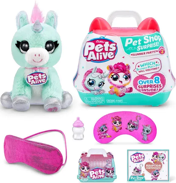 Pets Alive Pet Shop Surprise Unicorn Toys by ZURU - Interactive with Electronic 'Speak & Repeat' Animal Playset Unicorn Gifts for Girls and Kids (Series 2)