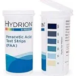 Micro Essential Laboratory PAA160 Hydrion Peracetic Acid Test Strips