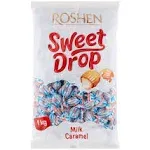 Roshen Gourmet Milk Drop Caramel Candy, 2.2 Lbs/ 1 kg