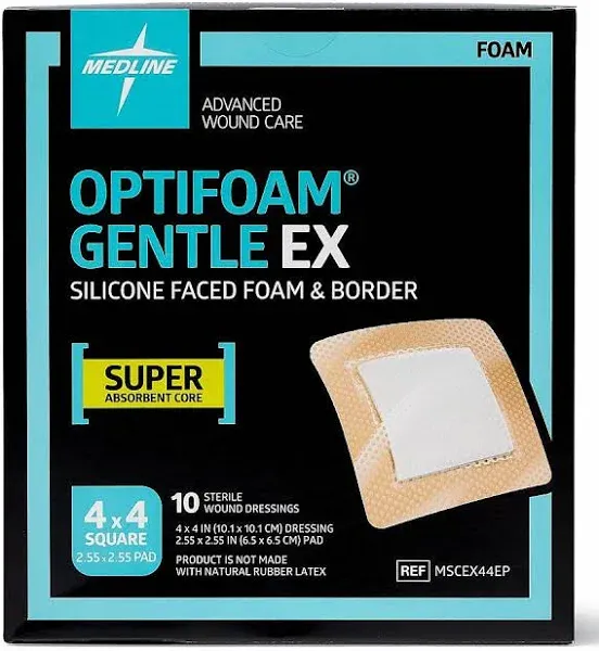 Medline Optifoam Gentle EX Bordered Foam Dressing