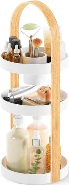 Umbra Bellwood Cosmetic Organizer, (50.2x19.5x19.<wbr/>3cm), White/Natural Large