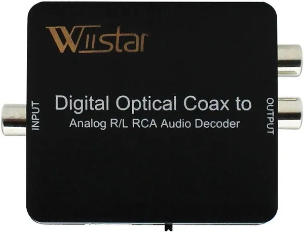 Wiistar Fiber Optical Decoder Support AC3/DTS/Toslin<wbr/>k Coaxial Digital to Analog