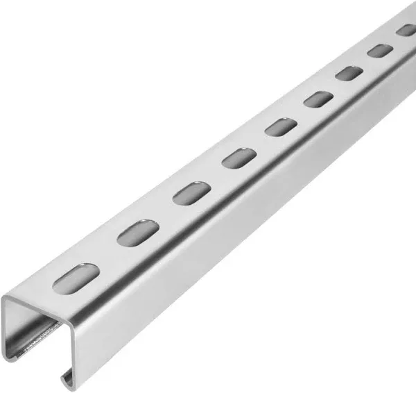 SKTREX Length Strut Channel trolley track,1-5/8" high and wide 12 gauge Metal steel u Channel with Short Slotted Back Channel