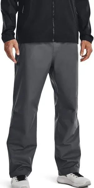 NWT $130 Men&#039;s UNDER ARMOUR Storm RAIN PANTS Waterproof BREATHABLE Gray MEDIUM