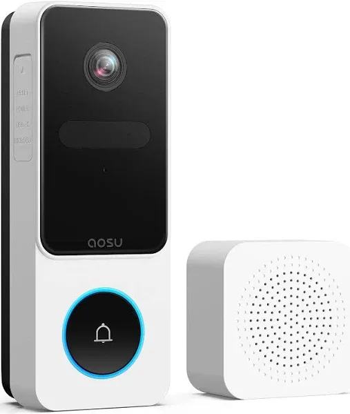 AOSU Doorbell Camera Wireless - Head-to-Toe View, Intelligent Package... 