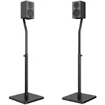 USX Mount Universal Speaker Stand Height Adjustable 34" to 46" with Cable Management, Speaker Stands Pair for Satellite & Small Bookshelf Speaker Up