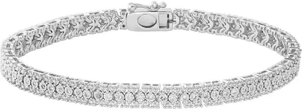 Effy Women's Sterling Silver Diamond Tennis Bracelet