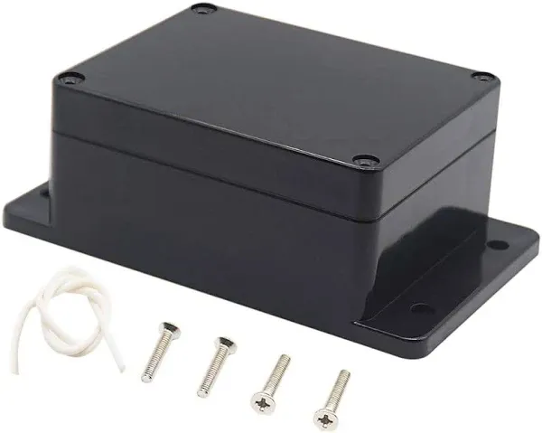 Waterproof ABS Plastic Electrical Junction Box Outdoor Enclosure Black 4.5 x 3.5