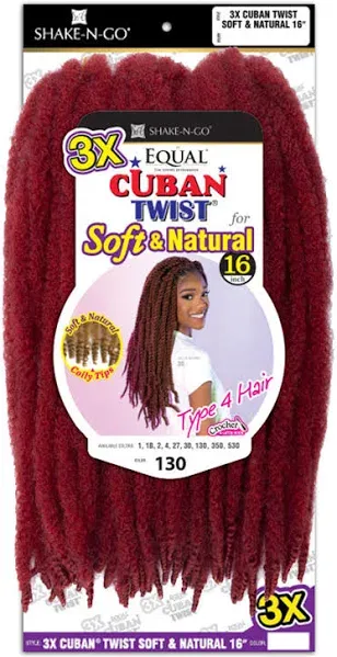 EQUAL - 3X CUBAN TWIST SOFT & NATURAL 16"