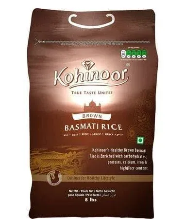 Kohinoor Basmati Rice, Brown - 10 lbs