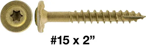 #15 Construction Lag Screw Exterior Coated Torx/Star Drive Heavy Duty 