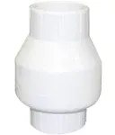 200-20W PVC Swing (No Spring) Check Valve, White, 2&#034; Slip