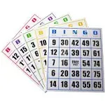 Yuanhe Jumbo Bingo Game Cards -50Pack Easy Read Bingo Set Bingo Paper Game Cards for Bingo Kids Party Card Games, School Classroom Family Gathering Activity, Casino Trip