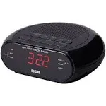 RCA RC205 Alarm Clock Radio with Red LED & Dual Wake