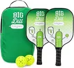 Original Carbon Fiber Pickleball Paddles Set with 2 Paddles, 2 Pickleballs, Bag & Covers - USA Pickleball Approved