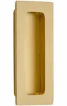 Emtek 220304US4 4 in. Modern Rectangular Flush Pull, Satin Brass