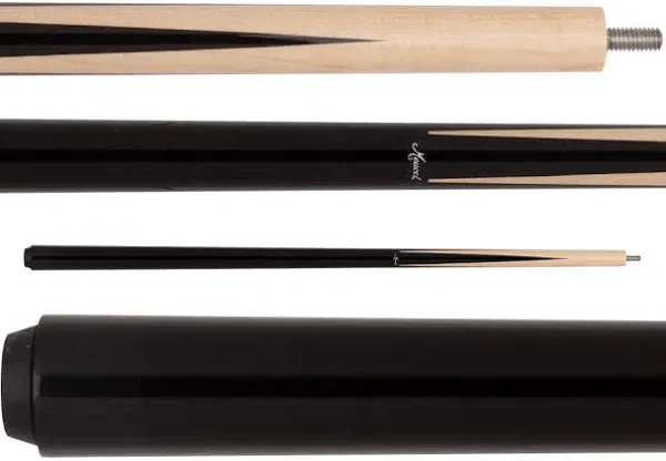 Meucci Pool Cues - Sneaky Pete Pool Cue, Black - Elegant Maple and Ebony-Colored 19oz Pool Cue with Low Deflection Shaft, Balanced Design/Feel, High End Pool Sticks for Adults, Amateur, Pro Players