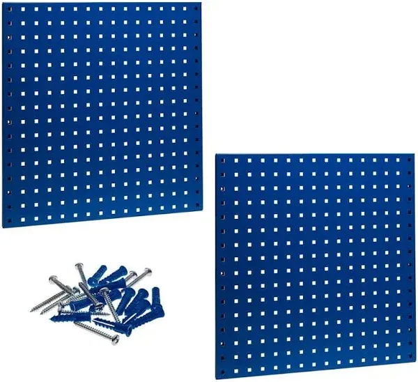 Triton 2 Products LB2-B LocBoard Steel Square Hole Pegboards, 24-Inch x 42-1/2-Inch x 9/16-Inch, Blue