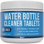 Essential Values Water Bottle Cleaning Tablets & Reservoir Bladder Cleaner Tabs (24 Tablets)