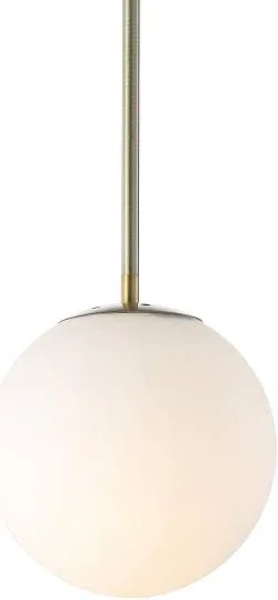 Bleecker 7.75&#034; Metal/Glass Globe LED Pendant,