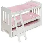 Badger Basket Trundle Doll Bunk Bed with Ladder and Free Personalization Kit