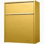 Adoorn Wall Mount Mailbox - Large, Anti-Theft Locking Mailbox, Weatherproof Mailboxes for Outside The House, 18.5" H x 15" L x 7.5" D (Curb Yellow)