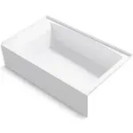 Kohler K-26107-LA-0 Entity 60" x 36" Alcove Bath, Left Drain, White