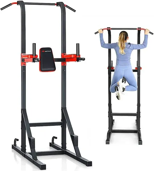 Costway Goplus Multi-function Power Tower Pull Up Bar Dip Stand Home Gym Full-body Workout