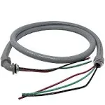 Sealproof Power Whip Assembly 12-Inch x 6 ft Nonmetallic Liquid Tigh