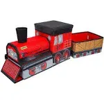 Orbrium Toys Train Shaped Collapsible Toys Storage Bin Organizer for Thomas Wooden Train, Thomas The Tank Engine and TrackMaster, etc.