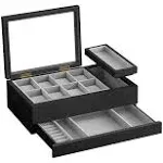 8-Slot Watch Box Black