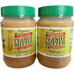 Trader Joe's Organic Peanut Butter Creamy Salted Valencia 1 lb (Pack of 2)