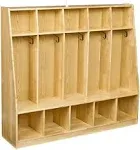 Amazon Basics Coat Locker, 5-Section with Bench