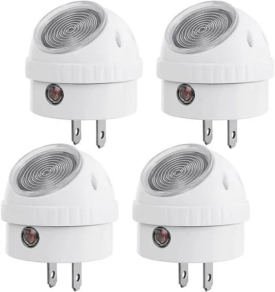 DEWENWILS 4 Pack Warm White LED Nightlights for Kids AUTOMATIC ON OFF 3000K