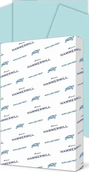 Hammermill Colors Print Paper, 20lb, 11 x 17, Blue, 500/Ream