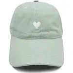 Heart Baseball Cap Embroidered Cotton Adjustable Dad Hat