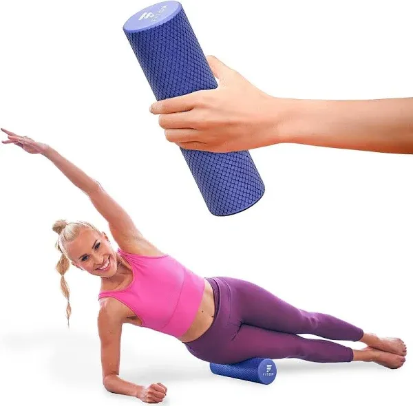 Recovery Roller - 12&#034; x 4&#034; Travel Sized Foam Rollers for Muscle Massage - Hig...