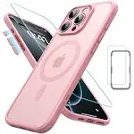 ESR for iPhone 16 Pro Max Case (4 in 1) Set, Translucent Matte Case with Screen Protector, Compatible with MagSafe, Military-Grade Protection, Classic Series,Frosted Pink